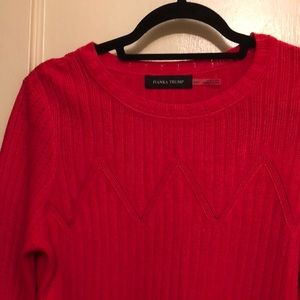 Ivanka trump tomato red chevron cotton top